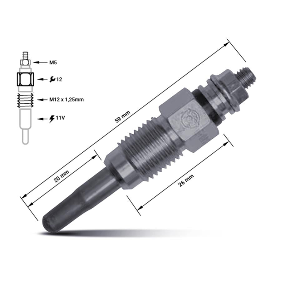 Vela de aquecimento 795FM6090AA | Mitsubishi