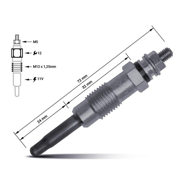 Vela de aquecimento 88900725 | Hyundai