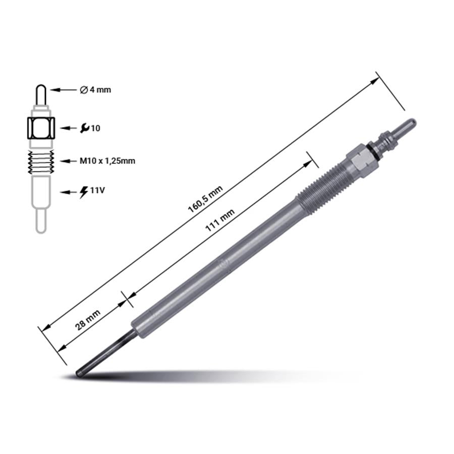 Vela de aquecimento 1820A019 | Mitsubishi