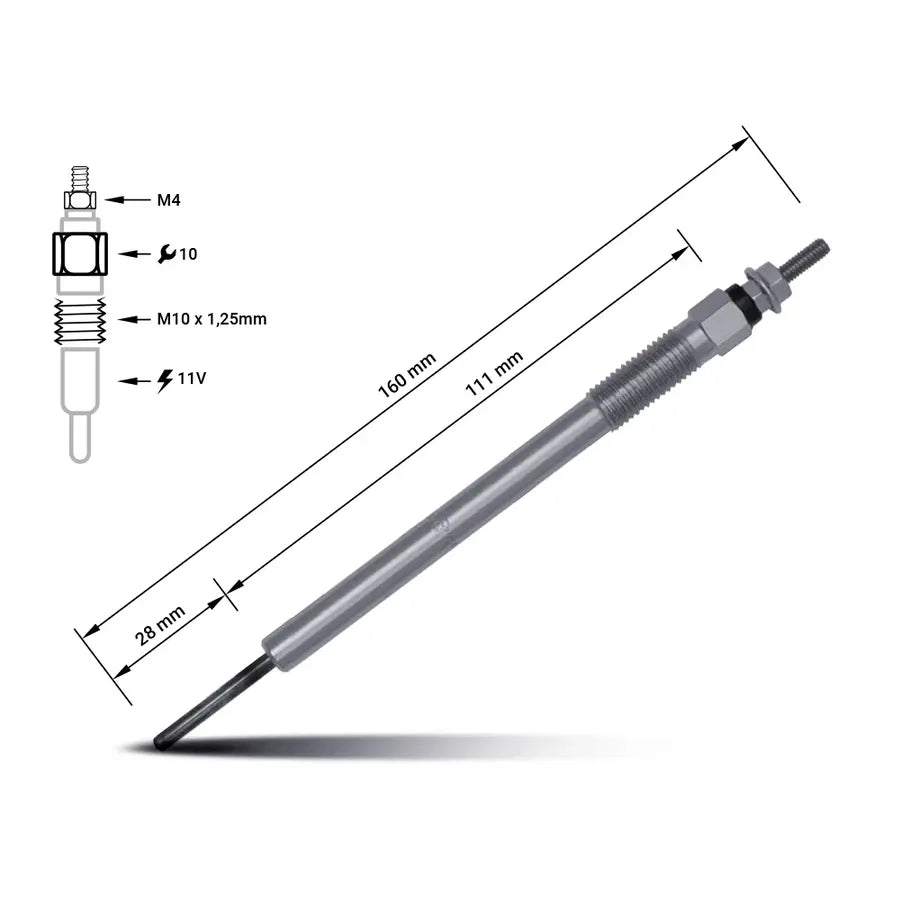 Vela de aquecimento 19850-26020 | Toyota