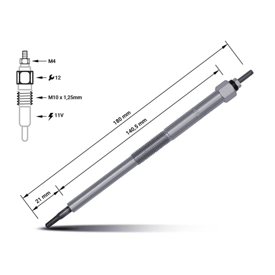 Vela de aquecimento 11065-AD20A | Nissan