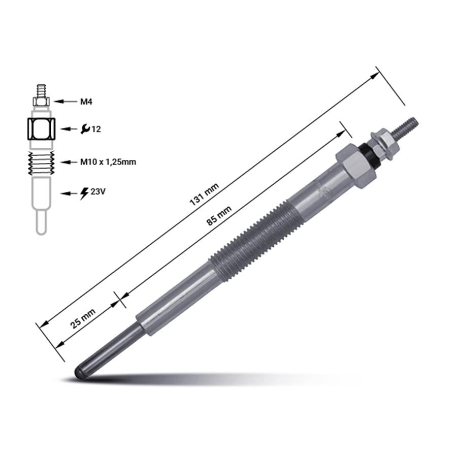 Vela de aquecimento ME007649 | Mitsubishi