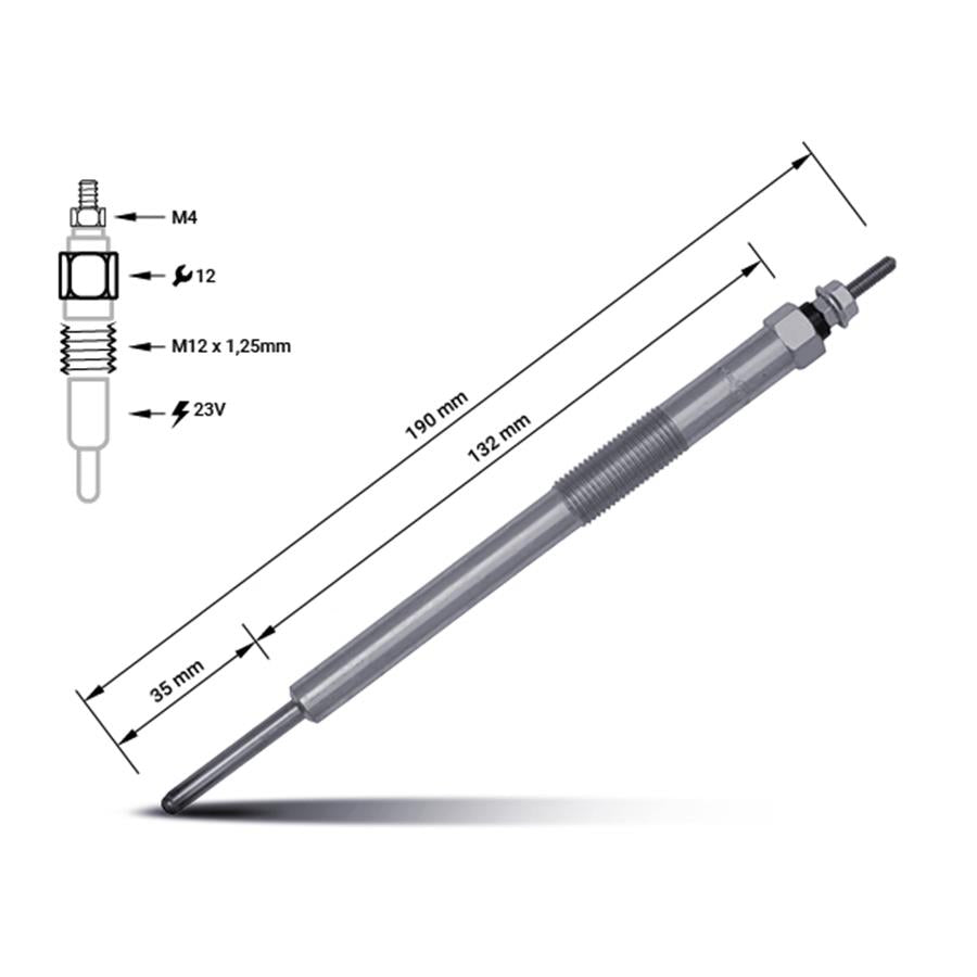 Vela de aquecimento ME240253 | Mitsubishi