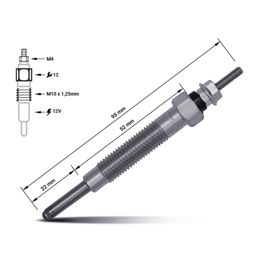 Vela de aquecimento MD050212 | Mitsubishi