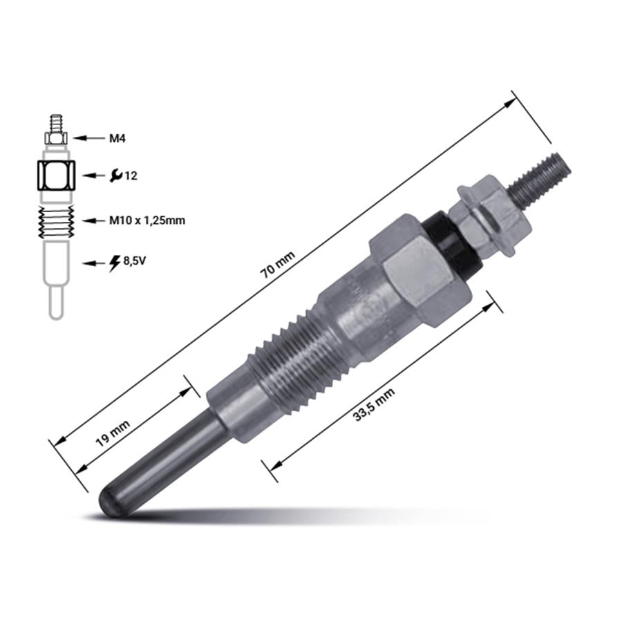 Vela de aquecimento 11065-34W00 | Nissan