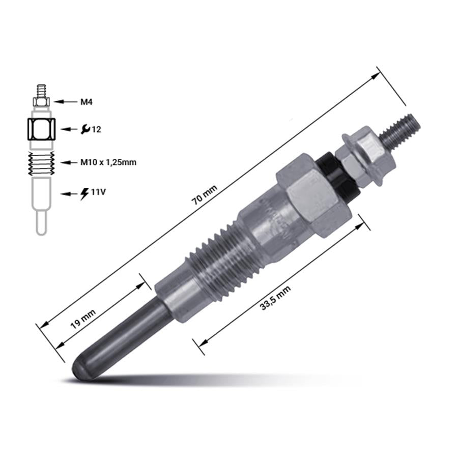 Vela de aquecimento 11065-31W00 | Nissan