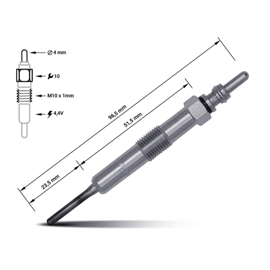 Vela de aquecimento 11065-00Q0E | Nissan