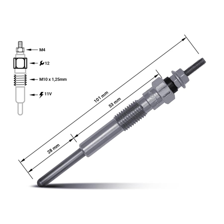 Vela de aquecimento 19850-64020 | Toyota