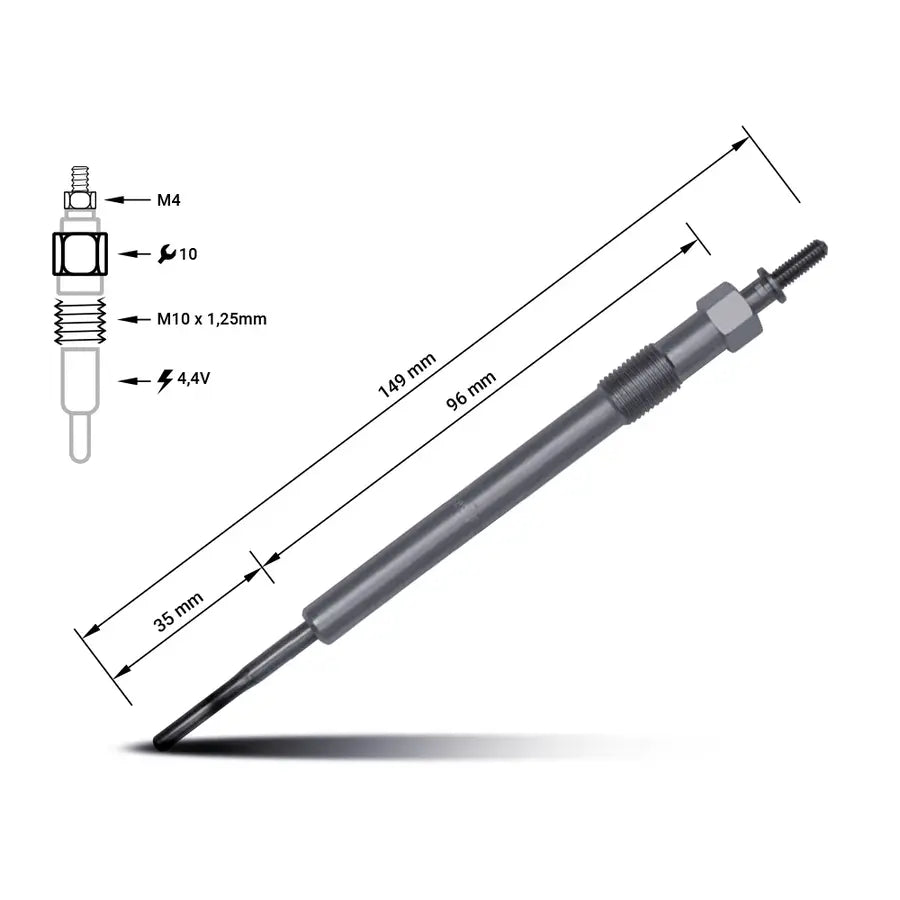 Vela de aquecimento 1717631 | Ford